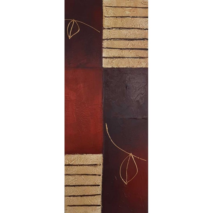 Πίνακας σε καμβά ανάγλυφο σχέδιο Abstract Art 100x40x4εκ.