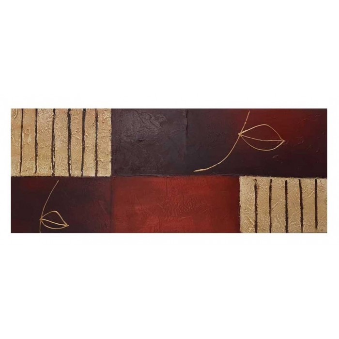 Πίνακας σε καμβά ανάγλυφο σχέδιο Abstract Art 100x40x4εκ.