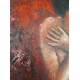 Πίνακας σε καμβά ανάγλυφο σχέδιο The Lonely Woman 50x60x4εκ.