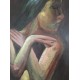 Πίνακας σε καμβά ανάγλυφο σχέδιο Sensual Woman 50x100x4εκ.