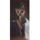 Πίνακας σε καμβά ανάγλυφο σχέδιο Sensual Woman 50x100x4εκ.