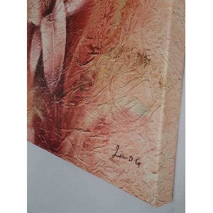 Πίνακας σε καμβά σχέδιο Λουλούδια 60x90x4εκ.