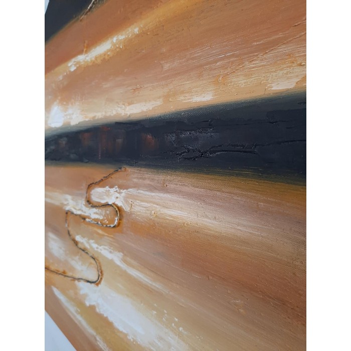 Πίνακας σε καμβά ανάγλυφο σχέδιο To The Moon And Back Art 60x60x5εκ.