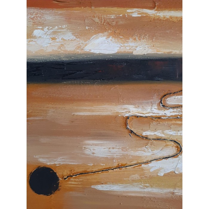 Πίνακας σε καμβά ανάγλυφο σχέδιο To The Moon And Back Art 60x60x5εκ.