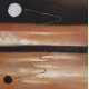 Πίνακας σε καμβά ανάγλυφο σχέδιο To The Moon And Back Art 60x60x5εκ.
