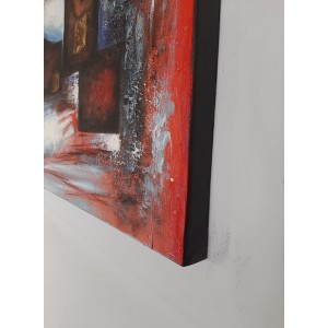 Πίνακας σε καμβά ανάγλυφο σχέδιο Abstract Art 60x60x4εκ. YC-328