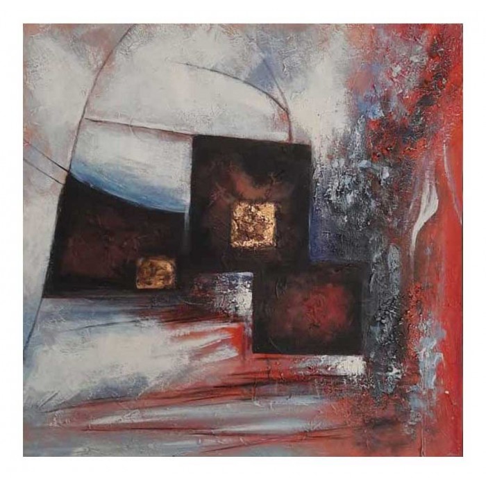 Πίνακας σε καμβά ανάγλυφο σχέδιο Abstract Art 60x60x4εκ. YC-328