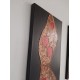 Πίνακας σε καμβά ανάγλυφο σχέδιο Abstract Red and Black Art 100x50x4εκ.