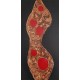 Πίνακας σε καμβά ανάγλυφο σχέδιο Abstract Red and Black Art 100x50x4εκ.