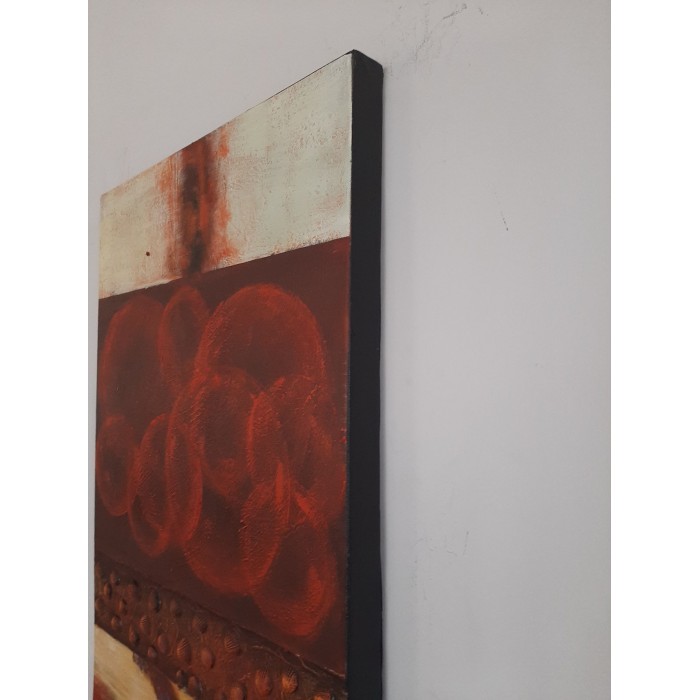 Πίνακας σε καμβά ανάγλυφο σχέδιο Abstract Seashells Art 100x50x4εκ.