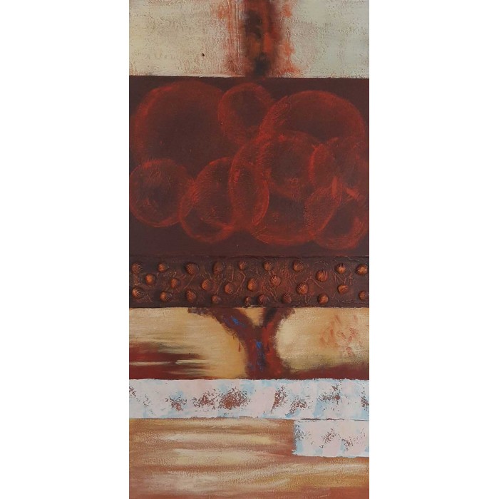 Πίνακας σε καμβά ανάγλυφο σχέδιο Abstract Seashells Art 100x50x4εκ.