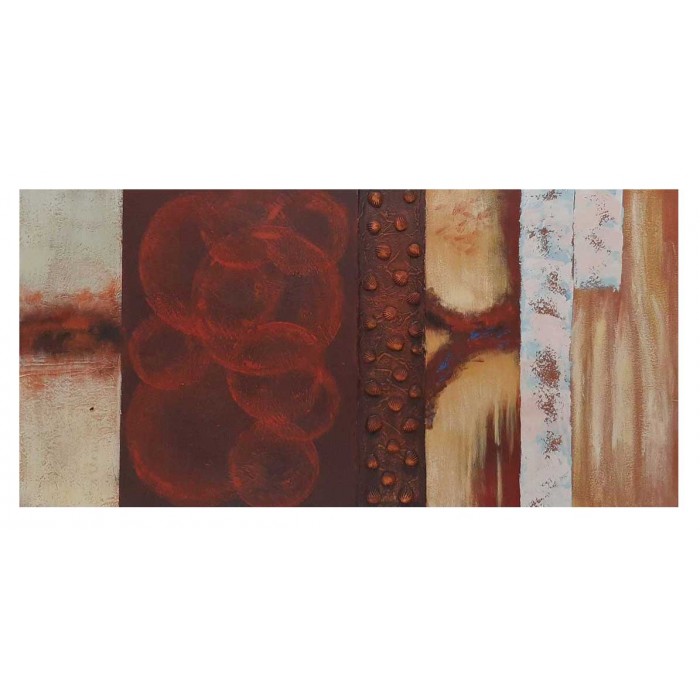 Πίνακας σε καμβά ανάγλυφο σχέδιο Abstract Seashells Art 100x50x4εκ.