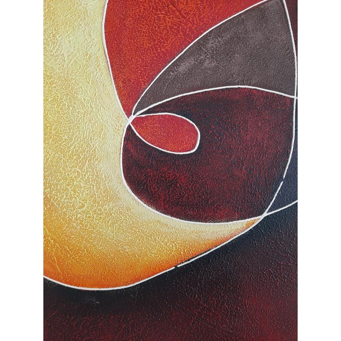 Πίνακας σε καμβά ανάγλυφο σχέδιο Abstract Circles Art 60x60x4εκ. YC-482