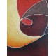 Πίνακας σε καμβά ανάγλυφο σχέδιο Abstract Circles Art 60x60x4εκ. YC-482
