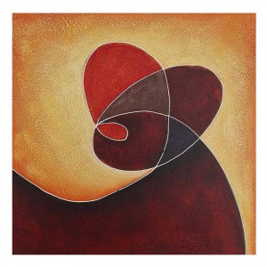 Πίνακας σε καμβά ανάγλυφο σχέδιο Abstract Circles Art 60x60x4εκ. YC-482