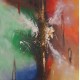 Πίνακας σε καμβά ανάγλυφο σχέδιο Abstract Art 60x60x4εκ. YC-483