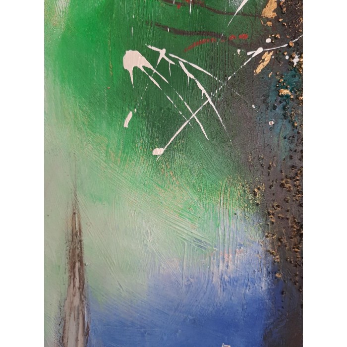 Πίνακας σε καμβά ανάγλυφο σχέδιο Abstract Art 60x60x4εκ. YC-483