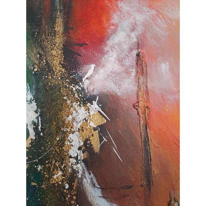 Πίνακας σε καμβά ανάγλυφο σχέδιο Abstract Art 60x60x4εκ. YC-483