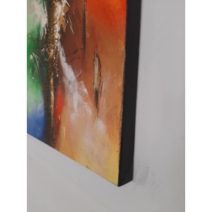 Πίνακας σε καμβά ανάγλυφο σχέδιο Abstract Art 60x60x4εκ. YC-483