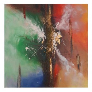 Πίνακας σε καμβά ανάγλυφο σχέδιο Abstract Art 60x60x4εκ. YC-483