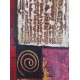 Πίνακας σε καμβά ανάγλυφο σχέδιο Abstract Circles Art 60x60x4εκ. YC-486