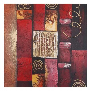 Πίνακας σε καμβά ανάγλυφο σχέδιο Abstract Circles Art 60x60x4εκ. YC-486