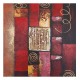 Πίνακας σε καμβά ανάγλυφο σχέδιο Abstract Circles Art 60x60x4εκ. YC-486