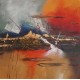 Πίνακας σε καμβά ανάγλυφο σχέδιο Abstract Art 60x60x4εκ. YC-487