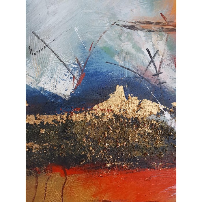 Πίνακας σε καμβά ανάγλυφο σχέδιο Abstract Art 60x60x4εκ. YC-487