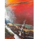 Πίνακας σε καμβά ανάγλυφο σχέδιο Abstract Art 60x60x4εκ. YC-487