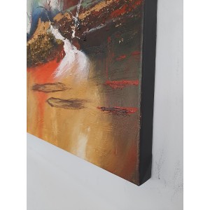 Πίνακας σε καμβά ανάγλυφο σχέδιο Abstract Art 60x60x4εκ. YC-487