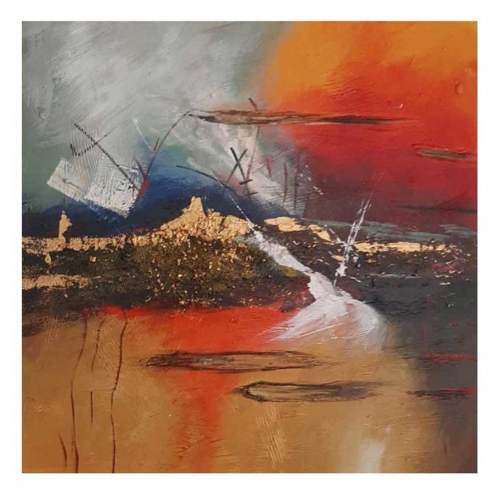 Πίνακας σε καμβά ανάγλυφο σχέδιο Abstract Art 60x60x4εκ. YC-487