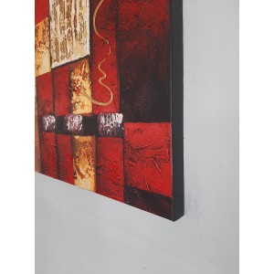 Πίνακας σε καμβά ανάγλυφο σχέδιο Abstract Circles Art 60x60x4εκ. YC-488