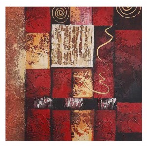 Πίνακας σε καμβά ανάγλυφο σχέδιο Abstract Circles Art 60x60x4εκ. YC-488