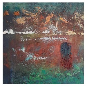 Πίνακας σε καμβά ανάγλυφο σχέδιο Abstract Art 60x60x4εκ. YC-490