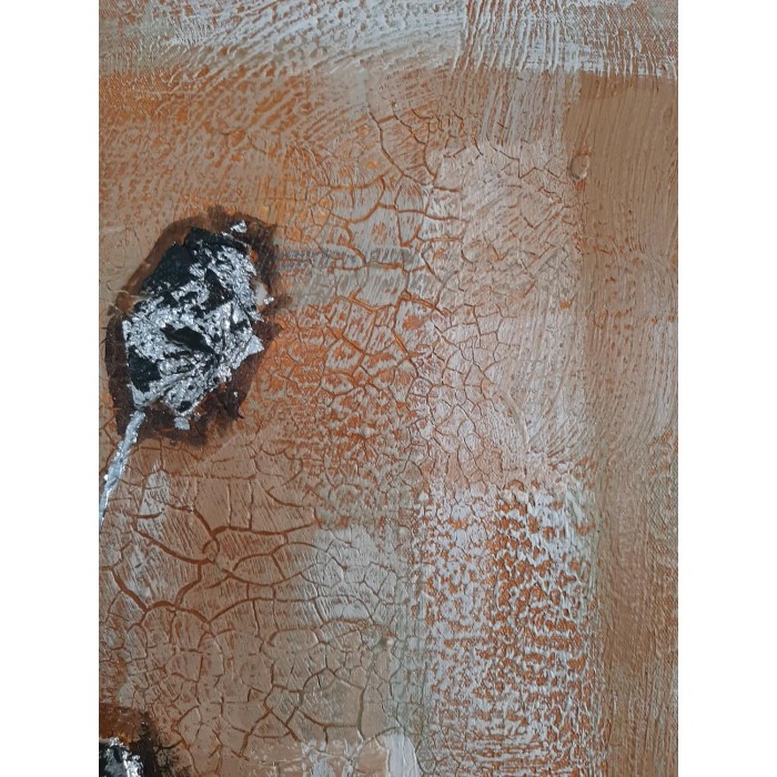 Πίνακας σε καμβά ανάγλυφο σχέδιο Abstract Flower Art 60x60cm Galifas
