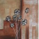 Πίνακας σε καμβά ανάγλυφο σχέδιο Abstract Flower Art 60x60cm Galifas