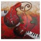 Πίνακας σε καμβά ανάγλυφο σχέδιο Musical Instruments 60x60x4εκ. YC-650