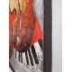 Πίνακας σε καμβά ανάγλυφο σχέδιο Musical Instruments 60x60x4εκ. YC-651