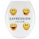 Καπάκι κάλυμμα λεκάνης σχέδιο Emoji 36.3x44.5x2.5εκ.