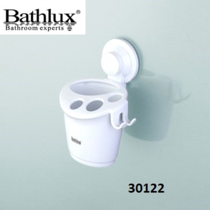 Θήκη τοίχου για οδοντόβουρτσες με βεντούζα Bathlux 11.9x9.4x16.1εκ. 30122