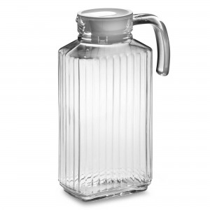 Κανάτα γυάλινη με πλαστικό καπάκι 1.7lt