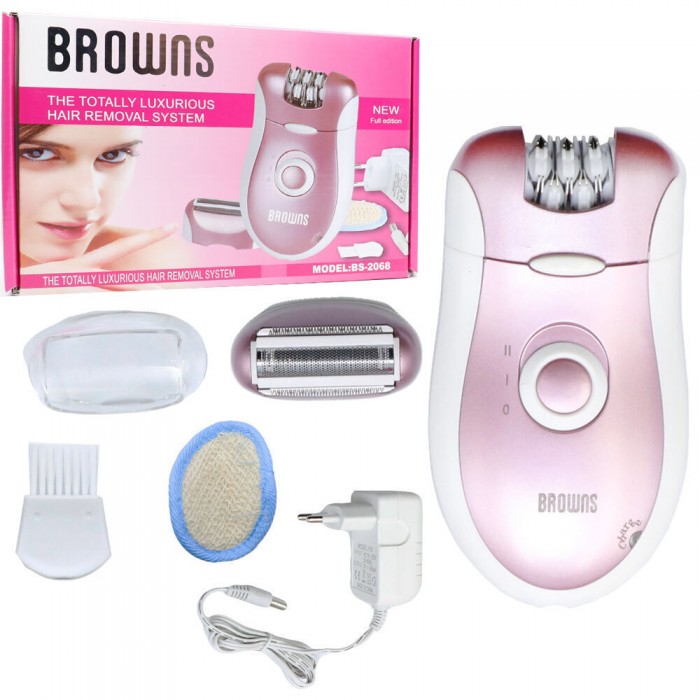 Browns Rechargeable Trimmer & Shaver BS-2068 Αποτριχωτική Μηχανή Epilator για Σώμα BS-2068