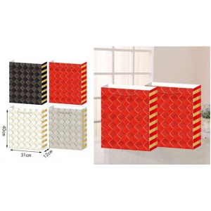 Σετ Χάρτινες Σακούλες Δώρου 40x31x12cm Πολύχρωμες 12 τεμαχίων ForHome 923664