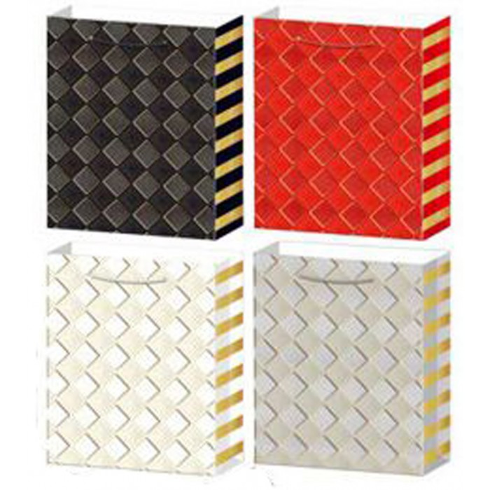 Σετ Χάρτινες Σακούλες Δώρου 23x18x10cm Πολύχρωμες 12 τεμαχίων ForHome 923662