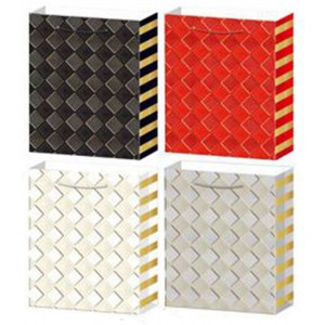 Σετ Χάρτινες Σακούλες Δώρου 40x31x12cm Πολύχρωμες 12 τεμαχίων ForHome 923664