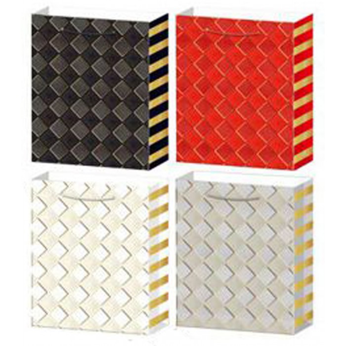 Σετ Χάρτινες Σακούλες Δώρου 40x31x12cm Πολύχρωμες 12 τεμαχίων ForHome 923664