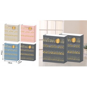 Σετ Χάρτινες Σακούλες Δώρου 32x26x10cm Πολύχρωμες 12 τεμαχίων ForHome 923687