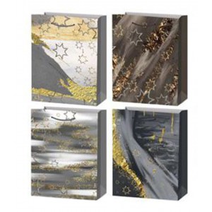 Σετ Χάρτινες Σακούλες Δώρου 32x26x10cm Πολύχρωμες 12 τεμαχίων ForHome 923651