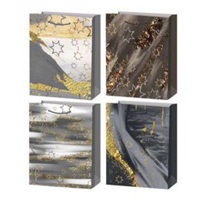 Σετ Χάρτινες Σακούλες Δώρου 40x31x12cm Πολύχρωμες 12 τεμαχίων ForHome 923652